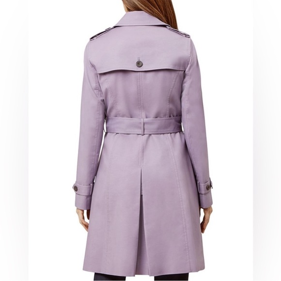 Hobbs London Saskia Trench Coat in Lavender Size US4 - Picture 2 of 8